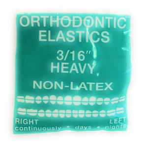 Dr. Aligner 3/16 inch Heavy Non-Latex Elastics 100/bag