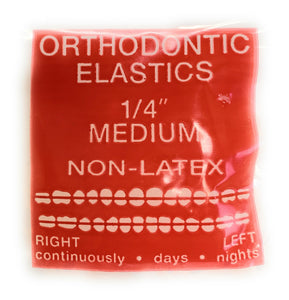 Dr. Aligner 1/4 inch Medium Non-Latex Elastics 100/bag